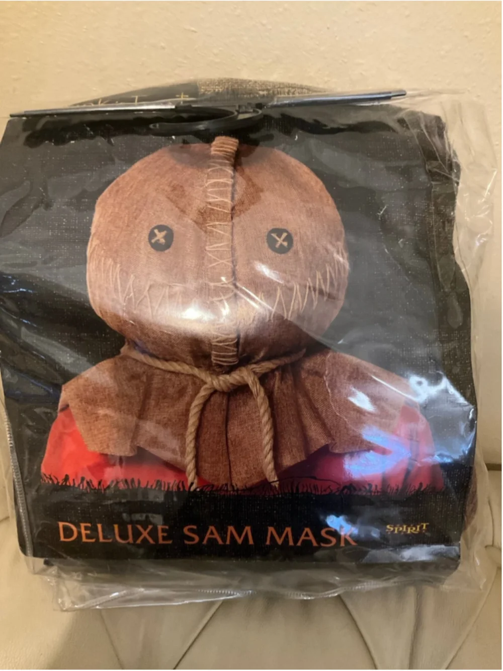 Spirit Halloween Deluxe Sam Mask Trick ’r Treat Costume Mask